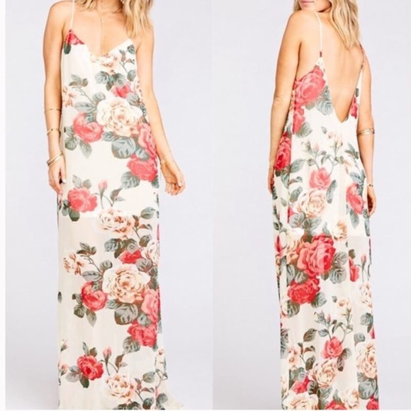 Show Me Your Mumu NEW Women's Size Large Wedding Roses Maxi Slip Dress NWT $164 - Picture 2 of 4